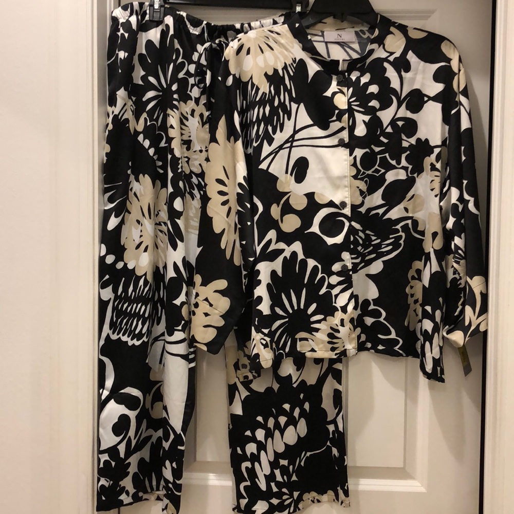 NATORI PAJAMA SET “Solel” Matte Satin NWT sz L, XL